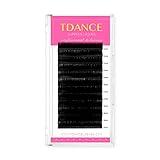 TDANCE Premium C Curl 0.03mm Thickness Semi Permanent Individual Eyelash Extensions Silk Volume Lashes Professional Salon Use Mixed 14-19mm Length In One Tray (C-0.03,14-19mm)