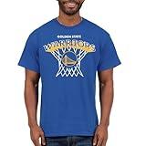 Golden State Warriors NBA Nothing But Net Team Logo - Adult Short Sleeve Fan T-Shirt for Men and Women