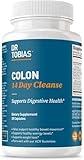 Dr. Tobias Colon 14 Day Cleanse, Advanced Gut Cleanse Detox for Women & Men with Cascara Sagrada, Psyllium Husk, Senna Leaf & Probiotics, Non-GMO Colon Cleanse, 28 Capsules 1-2 Daily