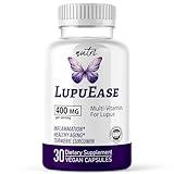 LupuEase Lupus Relief Products Multivitamin Lupus Supplements - Vitamin C, D3, E, B12, Turmeric Curcumin Extract (std. 95% curcuminoids) - Omega 3 Fatty Acids - 30 Day Supply - 400mg