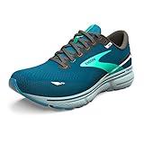 Brooks Men's Ghost 15 Neutral Running Shoe - Moroccan Blue/Black/Spring Bud - 12.5 Medium