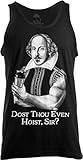 Ann Arbor T-shirt Co. Dost Thou Even Hoist Sir? Funny Workout Weight Lifting Shakespeare Gym Tank Top-(Tank, M) Black