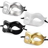 VYNYJOAN 4 Pack Masquerade Mask Men Women Costume Half Face Mask Venetian Mask