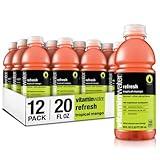 vitaminwater refresh electrolyte enhanced water w/vitamins, tropical mango drinks, 20 fl oz, 12 Pack