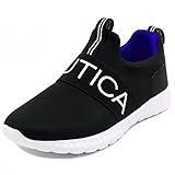 Nautica Kids Boys Youth Athletic Fashion Sneaker Running Unisex-Child Racer Shoe -Slip On- Little Kid/Big Kid-Canvey Youth-Black-3