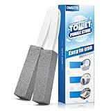 Omszte 2Pack Pumice Stone Toilet Bowl Cleaning with Handle, Scouring Stick Powerfully Cleans Away Limescale Stain, Hard Water Rings, Calcium Buildup, Suitable for Tiles, BBQ Grill, Bath tubs