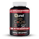 Qunol CoQ10 100mg Softgels, Ultra CoQ10 100mg, 3x Better Absorption, Antioxidant for Heart Health & Energy Production, Coenzyme Q10 Vitamins and Supplements, 4 Month Supply, 120 Count