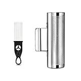 Soulmate Guiro Instrument Stainless Steel Guiro 8" 3" Professional Metal Percussion Shaker with Scraper, Band Accompaniment Sand Hammer Guiro Latin Instruments for Live Performance