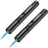 TOPKAY Torch Lighters, 2 Pack, Butane Lighters, Adjustable Jet Flame Torch Lighters, Windproof Butane Refillable Gas Torch Lighter Long Lighter for Candle, Grill, BBQ, Fireworks(Gas Not Included)