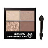 Revlon ColorStay Day to Night Eyeshadow Quad, Longwear Shadow Palette with Transitional Shades and Buttery Soft Feel, Crease & Smudge Proof, 500 Addictive, 0.16 oz