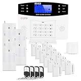 D1D9 24pcs Home Burglar Alarm System Wireless DIY 4G WiFi GSM for Home Security Alarm Systems