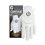 FootJoy Men's Contour FLX Prior Generation Golf Glove, Pearl, Small, Worn on Right Hand