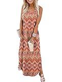 SAMPEEL Vacation Dresses for Women 2025 Summer Flowy Maxi Cute Boho Dress Beach Essentials L
