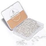 BEADNOVA 4mm Silver Jump Rings for Jewelry Making Open Jump Rings for Keychains and Necklace Repair (300Pcs)