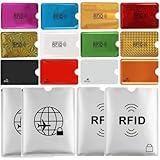 Schembo 16 RFID Blocking Sleeves Set (12 Colorful Credit Card Protector RFID Blocking Sleeve & 4 RFID Passport Holder). Effectively Protect Your Credit, Debit, and ID Cards From Electronic Theft.