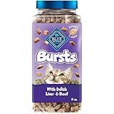 Blue Buffalo Bursts Crunchy & Creamy Cat Treats, Great for Training, Delish Liver & Beef, 12-oz. Tub