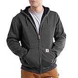 Carhartt Men's Rain Defender Rutland Thermal Lined Hooded Zip Front Sweatshirt 100632,Carbon Heather,XX-Large