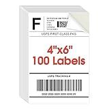 MaxGear 4x6 inch Shipping Address Labels,for Inkjet or Laser Printer, USPS Postal Mailing Shipping Labels, Matte White Paper Sheets, Permanent Strong Adhesive, Dries Quickly, 100 Lables