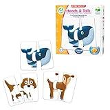 The Learning Journey: My First Match It - Head and Tails - 15 Piece Self-Correcting Animal Matching Puzzles - Learning Toys for Toddlers 1-3 - Award Winning Toys