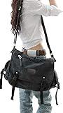 [Upgraded] Vintage Canvas Messenger Bag Large Book Laptop Shoulder Bag Women Men New