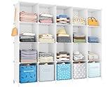 HOMIDEC 20-Cube Storage Shelf, Storage Bookcase Bookshelf with Metal Hammer, Storage Cubes Organizer Cabinet for Kids, Closet, Bedroom, Bathroom, (11.8x11.8x11.8 inch)