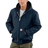 Carhartt mens Quilted Flannel Lined Duck Active Jac work utility outerwear, Dark Navy, XX-Large US