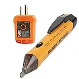 Klein Tools 80025 Outlet Tester Kit with GFCI Tester and Non-Contact Voltage Tester, 2-Piece