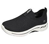 Skechers Women's Go Walk Arch Fit Iconic Sneaker, Black, 9