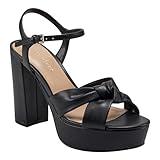 Marc Fisher Women's DEREN Heeled Sandal, Black 001, 8.5