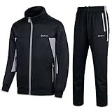 PUMPITU Men's Casual Athletic Tracksuit Long Sleeve Sweatsuit Set Full Zip Running Sports Jacket and Pants 2 Piece Outfits