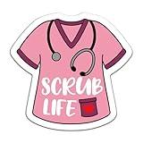 YAZMEEN 20 Pcs Scrub Life Stickers 2.5" Nurse Stickers Medical Decals for Water Bottle Laptop Phone Envelope Funny Work Accessories for RN CNA LPN LVN Nursing Doctor Assistant Student Medical Staff