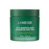 LANEIGE Cica Sleeping Mask: Korean Overnight Mask, Hypoallergenic, Fermented Forest Yeast Extract, Madecassosides, Soothe Stressed Skin, Barrier-Boosting, Dryness, Redness