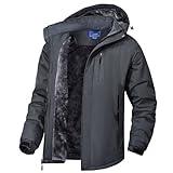 Winter Coats for Men Winter Jackets for Men Rain Waterproof Windbreaker Jackets Coats for Men Fleece Warm Snowboard Ski Snow Casual Insulated Jacket Coats for Men Darkgrey 3XL