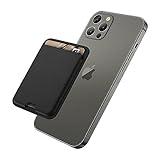 Magnetic Wallet Compatible with MagSafe for iPhone 16 15 14 13 12 Pro Max Plus Model, Mag 3 Safe Card Holder Stick on for Apple Cell Phone, Jet