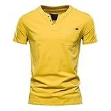 Mens Resort Wear 2025 Gildan T Shirts Summer Cool Dry Sport Performance Tee Cotton Tees Men Workout Clothes Yellow