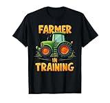 Funny Tractor Boy Farmer In Training Farming life Farm kid T-Shirt