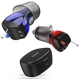 LINNER Saturn OTC Hearing Aids for Senior & Adult, Rechargeable Hearing Amplifiers with Comfort Design, Noise Cancellation for Aid & Assist Hearing, Discreet & Nearly Invisible In-Ear Device(Black)