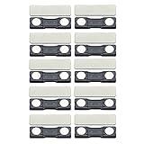 Performore 10 Pack of Name Tag Magnets 1.75" X 0.5" with 3M Adhesives and Stainless Back Plates, Magnetic Badge for Name Tags ID Holders Business Cards Conference Meetings Events