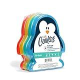 Fit & Fresh Cool Coolers Kids Lunch Box Ice Packs, Slim Ice Packs for Lunch Bags, Lunch Ice Packs Reusable-Multicolored, Set of 4 (Penguin)