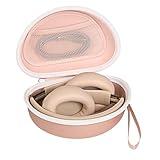 Hard Headphone Case for Beats Solo 4, Studio Pro, Solo 3, Studio 3, Solo 2,Over Ear Headphone Carrying Case with Storage Cable Bag Strap for Travel (Champagne)