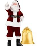 SHEJIZE Santa Claus Costume for Men Santa Costume Santa Suit Adults Men Santa Outfit XL