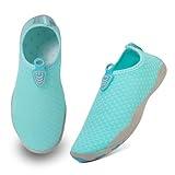 QPT Water Shoes for Toddler Kids Boys Girls Barefoot Aqua Socks Quick-Dry Beach Swim Outdoor Sports Shoes (Light Blue, Little Kid, 13, Numeric, US Footwear Size System, Medium)