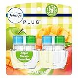 Febreze Plug In Air Freshener, Odor-Fighting Scented Oil Refill, Apple Mango Sunshine Scent, 2 Refill