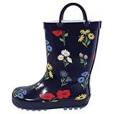 Hudson Baby Kids Rain Boots, Wildflower, 4 US Unisex Toddler