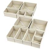 12 Pack Drawer Organizers, Drawer Dividers Storage Bins, Foldable Drawer Organizers for Clothing, Cloth Clothes Drawer Organizer for Underwear,Folded Clothes,Baby Clothing,Socks,Bra,Towels,Ties