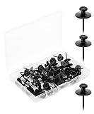 Mr. Pen- Double Headed Picture Hanging Nails, 50 Pack, Black, Push Pins for Wall