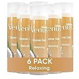 Gillette Venus Relaxing Coconut Shave Gel, Women’s, Shaving Cream, 7 oz Pack of 6 (42 oz total)