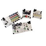eLearnTronics Full Set of 4 Electronics Learning Boards | Practice Soldering & Learn Electronics | Multiplexer, Resistance, Capacitance, and Series vs. Parallel