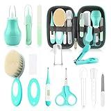 WXA Baby Healthcare and Grooming Kit with Nail Clippers, Scissors, Infant Grooming Kit for Newborns (18 in 1, Green)