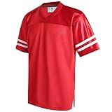 Pullonsy Red Football Jerseys for Men Women Adult Unisex Workout T-Shirt College Team Game Tops Vintage Outfit White Stripe-Red Jersey,Men Size Medium